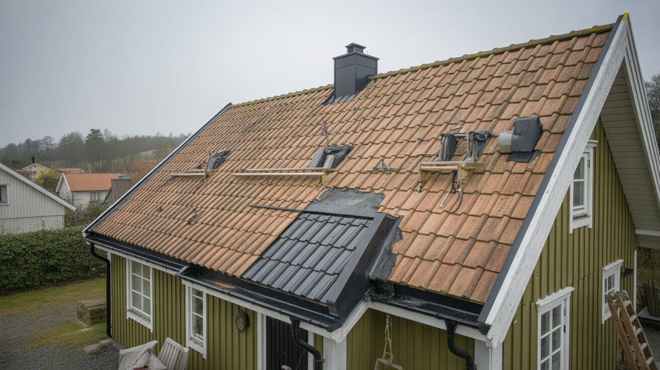 Lägga tegeltak & betongpannor