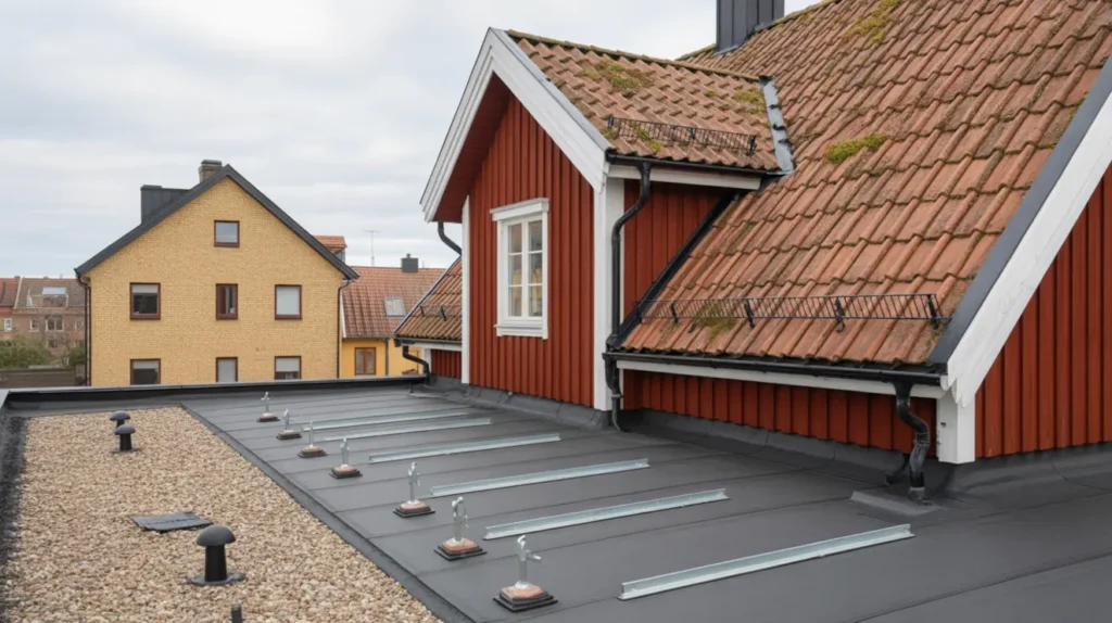 f rbered taket f r solceller b righet t tskikt och r tt inf stningar f r villa och brf